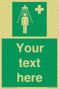 Custom Safety Shower Sign